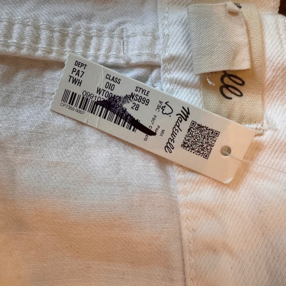 Madewell Jeans Women 28 White Superwide-Leg High-Rise Full-Length Cotton NS899 - Picture 5 of 12